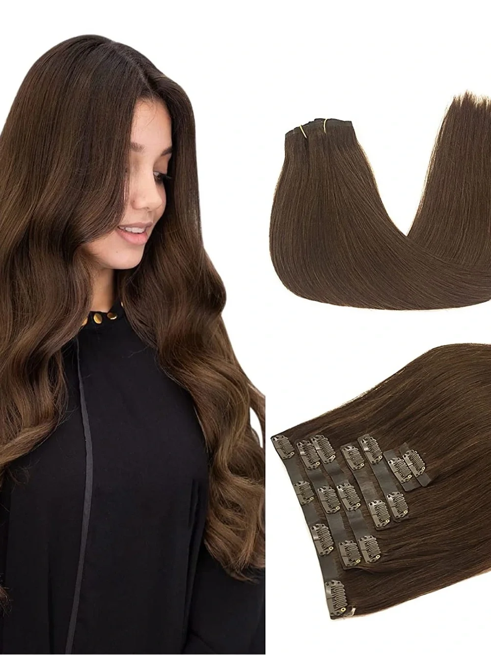 Human Hair Clip Extensions